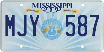MS license plate MJY587