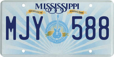 MS license plate MJY588