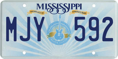 MS license plate MJY592