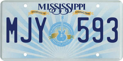 MS license plate MJY593