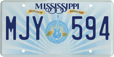 MS license plate MJY594