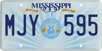 MS license plate MJY595