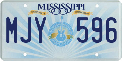 MS license plate MJY596