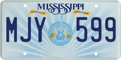 MS license plate MJY599