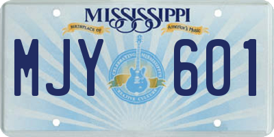 MS license plate MJY601