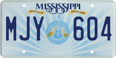 MS license plate MJY604