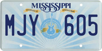 MS license plate MJY605