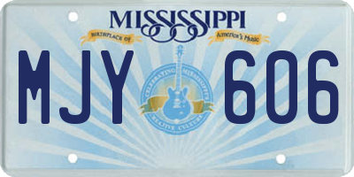MS license plate MJY606