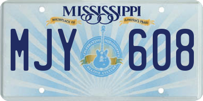 MS license plate MJY608