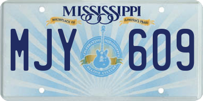 MS license plate MJY609