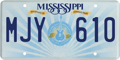 MS license plate MJY610