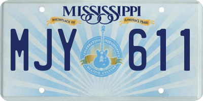MS license plate MJY611
