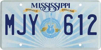 MS license plate MJY612