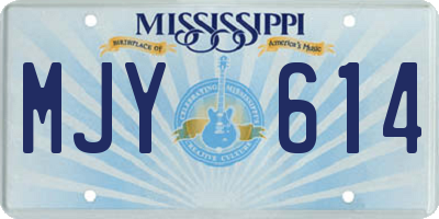 MS license plate MJY614
