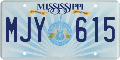 MS license plate MJY615