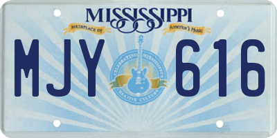 MS license plate MJY616