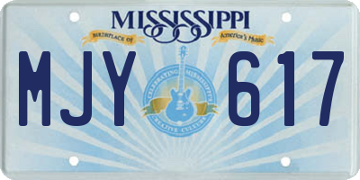 MS license plate MJY617