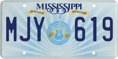 MS license plate MJY619