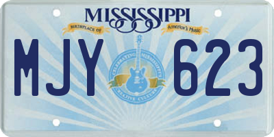 MS license plate MJY623