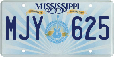 MS license plate MJY625