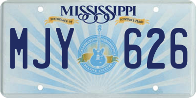 MS license plate MJY626