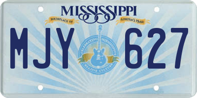 MS license plate MJY627