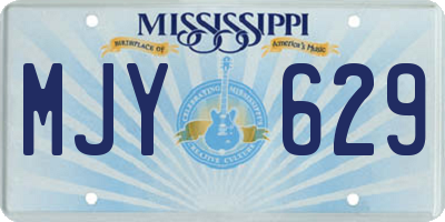 MS license plate MJY629