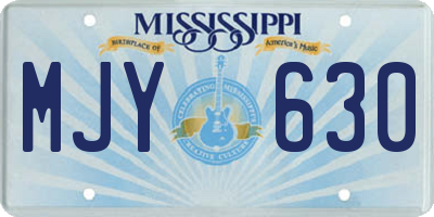 MS license plate MJY630