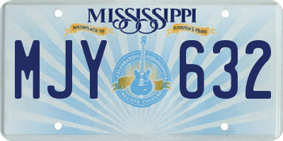 MS license plate MJY632