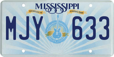 MS license plate MJY633