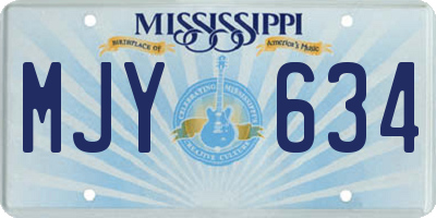 MS license plate MJY634