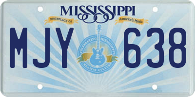 MS license plate MJY638