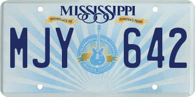 MS license plate MJY642