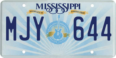 MS license plate MJY644