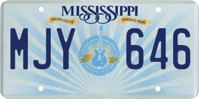 MS license plate MJY646