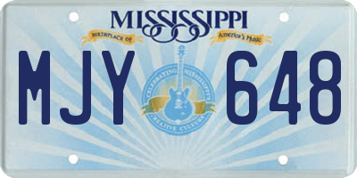 MS license plate MJY648
