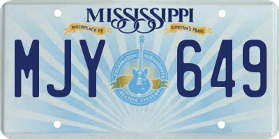 MS license plate MJY649