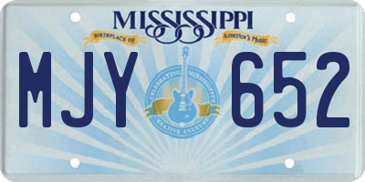 MS license plate MJY652
