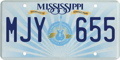 MS license plate MJY655