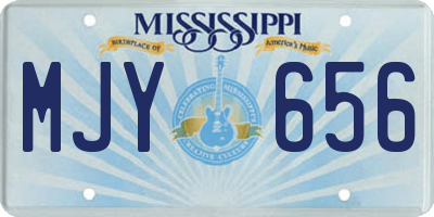 MS license plate MJY656