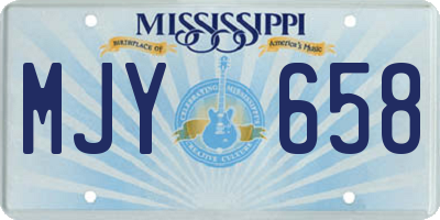 MS license plate MJY658