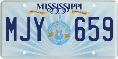 MS license plate MJY659
