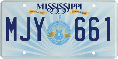 MS license plate MJY661
