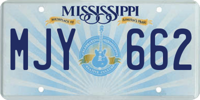 MS license plate MJY662