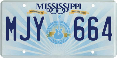 MS license plate MJY664