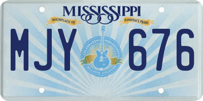 MS license plate MJY676