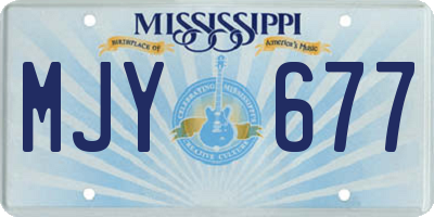 MS license plate MJY677