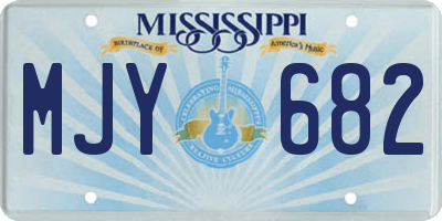 MS license plate MJY682
