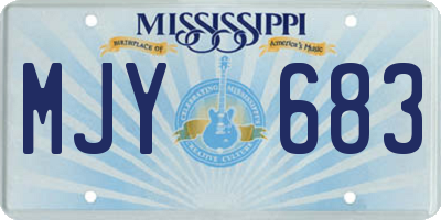 MS license plate MJY683