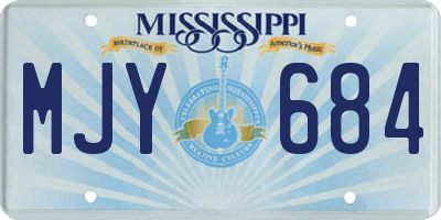 MS license plate MJY684
